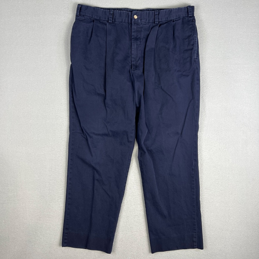 Bills Khakis Field Pants Mens 40 (Fit 39x29.5) Double Pleated Durable Cotton